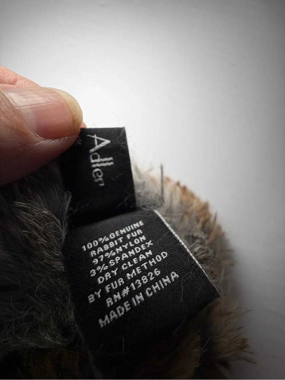 Marcus Adler rabbit Fur Ear Warmer Headband - Gray and Brown